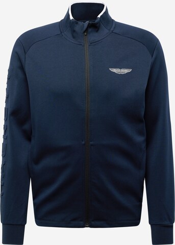 Hackett London - Sudadera con cremallera en azul: frente