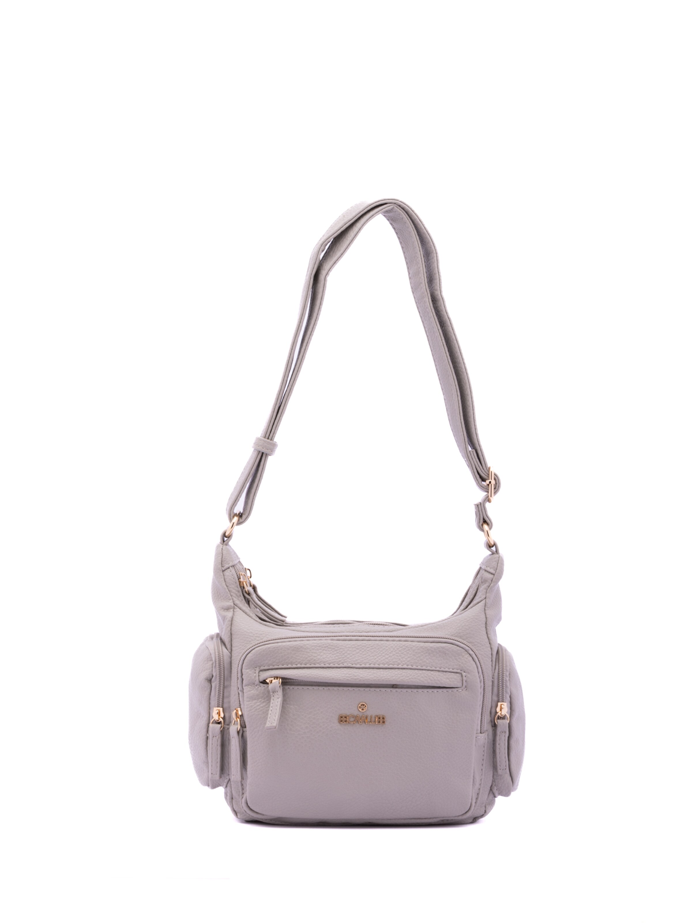 Borsa a spalla 'Borsa a Spalla Donna B Cavalli Ecopelle Zip' di B. Cavalli in grigio: frontale