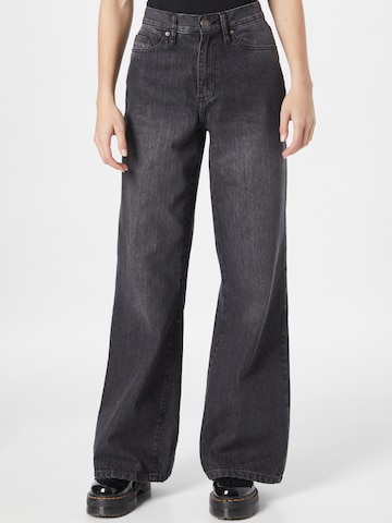 Urban Classics Wide leg Jeans in Zwart: voorkant