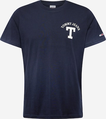 Tommy Jeans Tričko 'LETTERMAN' – modrá: přední strana