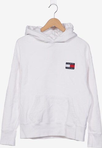 Tommy Jeans Sweatshirt & Zip-Up Hoodie in S in White: front