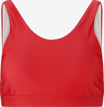 Cruz Bandeau Bikini Top in Red: front