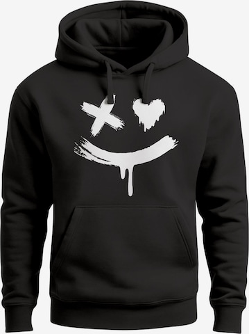 Neverless Sweatshirt 'Creepy Smile' in Black: front