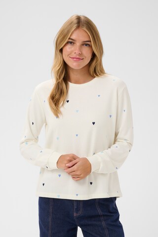 SAINT TROPEZ Sweatshirt 'JohanniSZ' i hvid: forside