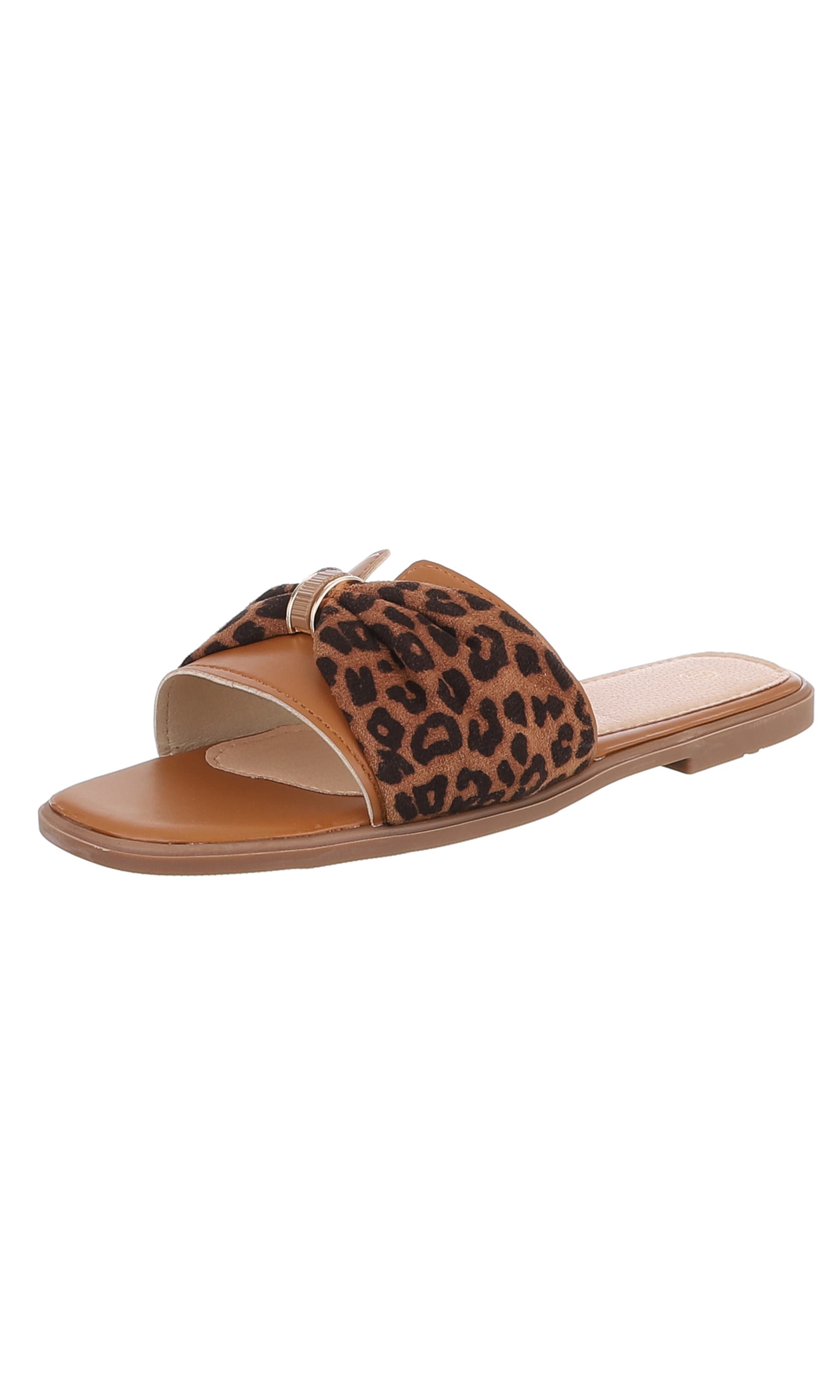 Ital-Design Mules in Brown: front