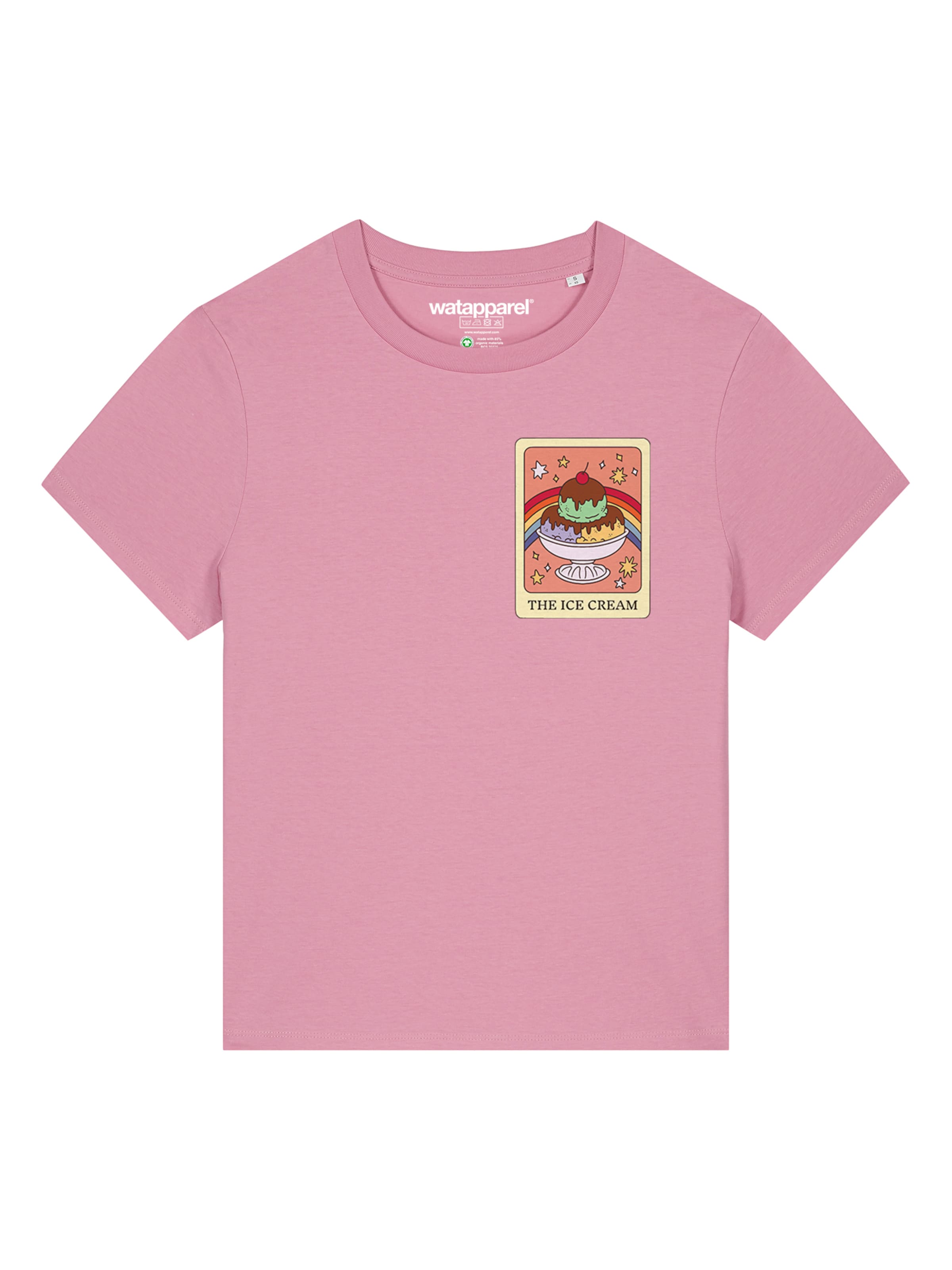 T-shirt 'Tarot The Ice Cream' Watapparel en rose : devant