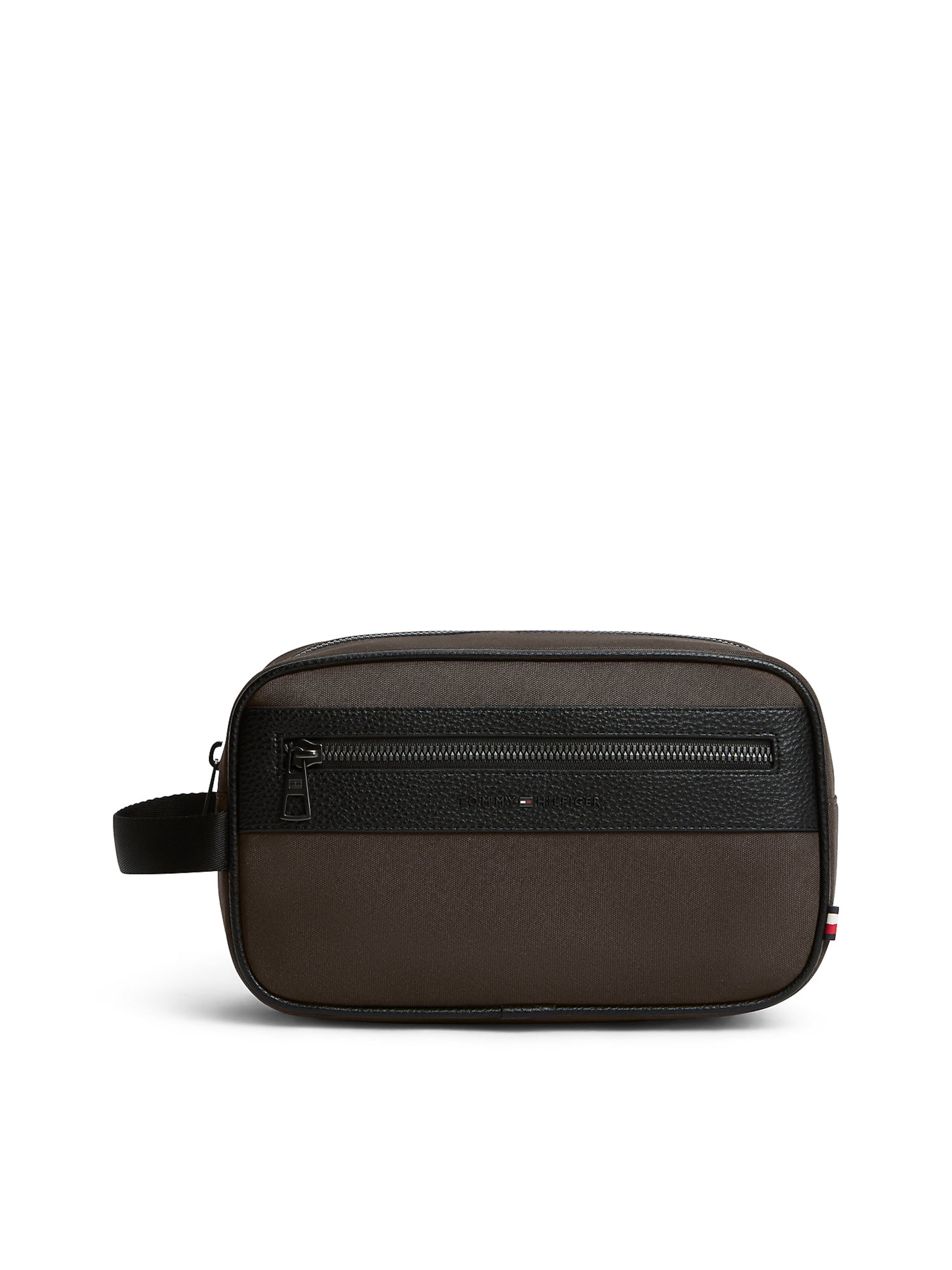 TOMMY HILFIGER Toiletry bag in Brown: front