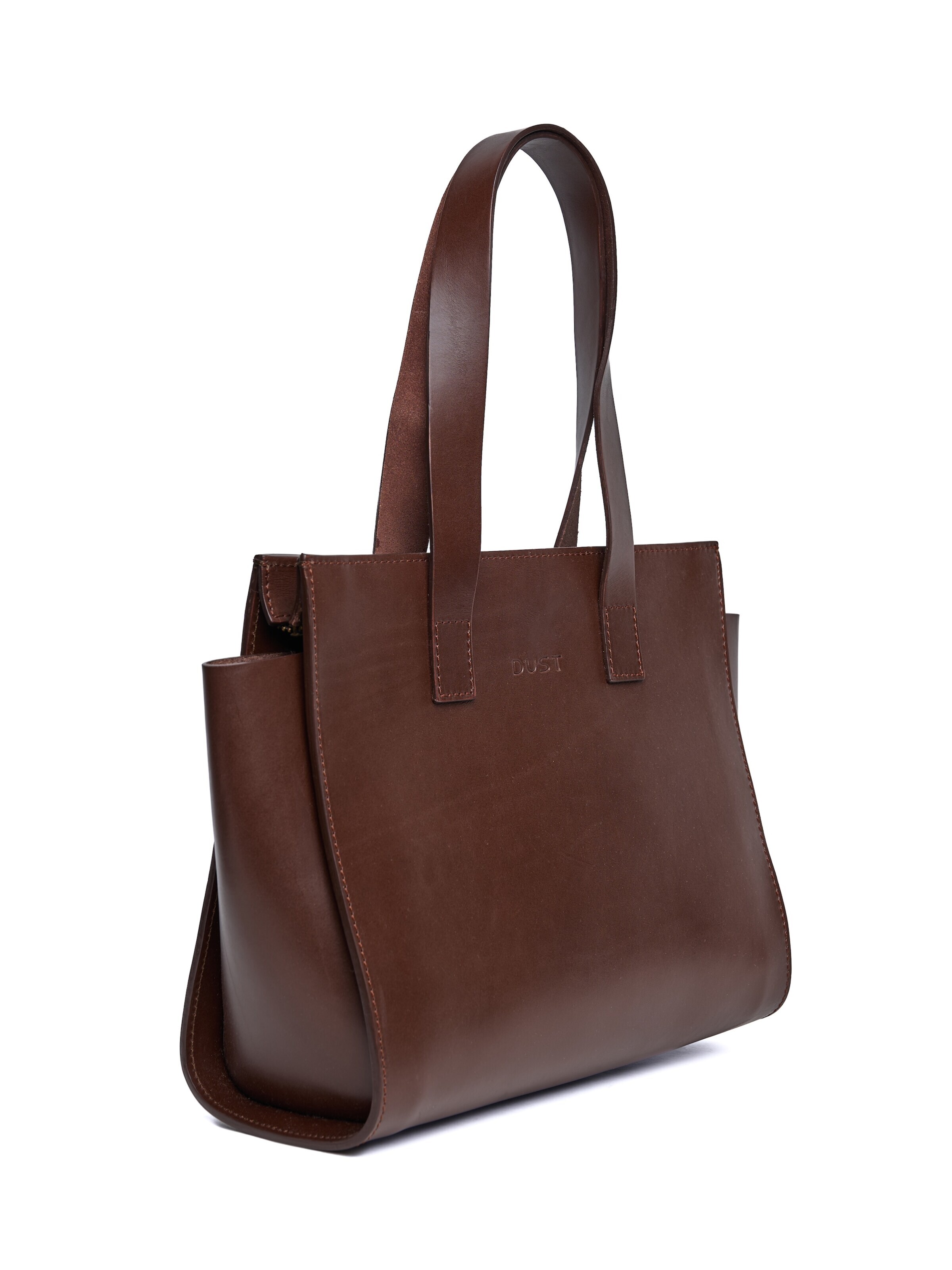 Shopper 'Leather Tote Dark Brown Aspen Collection' di THE DUST COMPANY in marrone