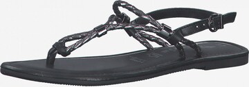 TAMARIS T-bar sandals in Black: front