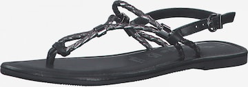 Flip-flops de la TAMARIS pe negru: față