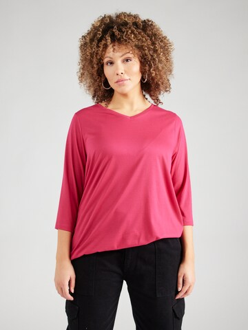 ONLY Carmakoma T-shirt 'CARCARLINNE' i rosa: framsida