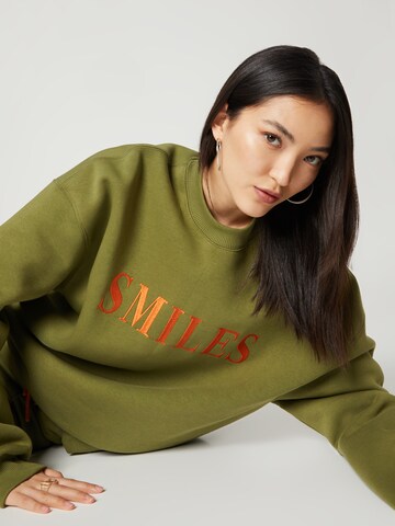 Smiles Sweatshirt 'Jay' in Groen