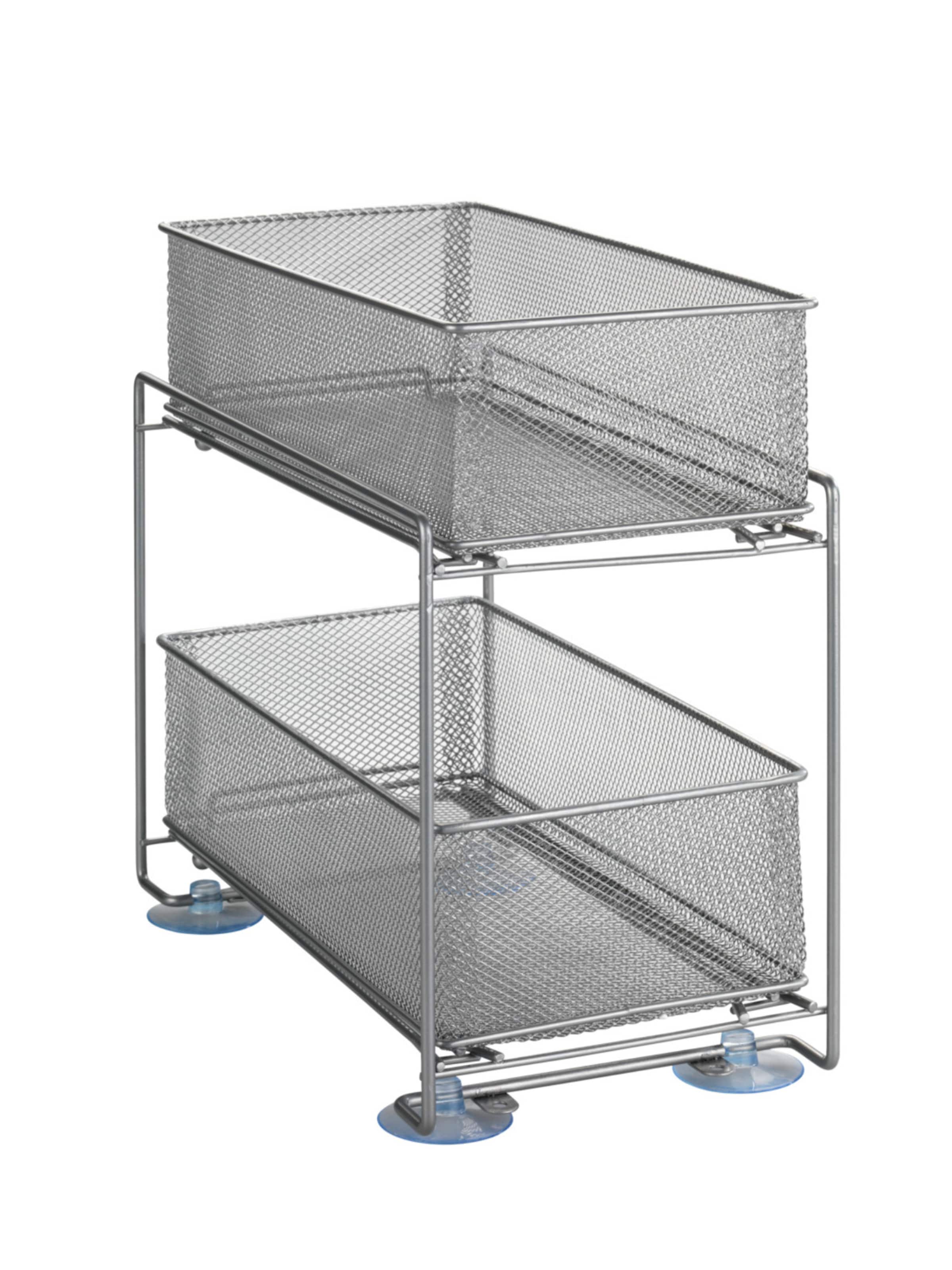 Wenko Box/Basket 'Gioma' in Silver: front