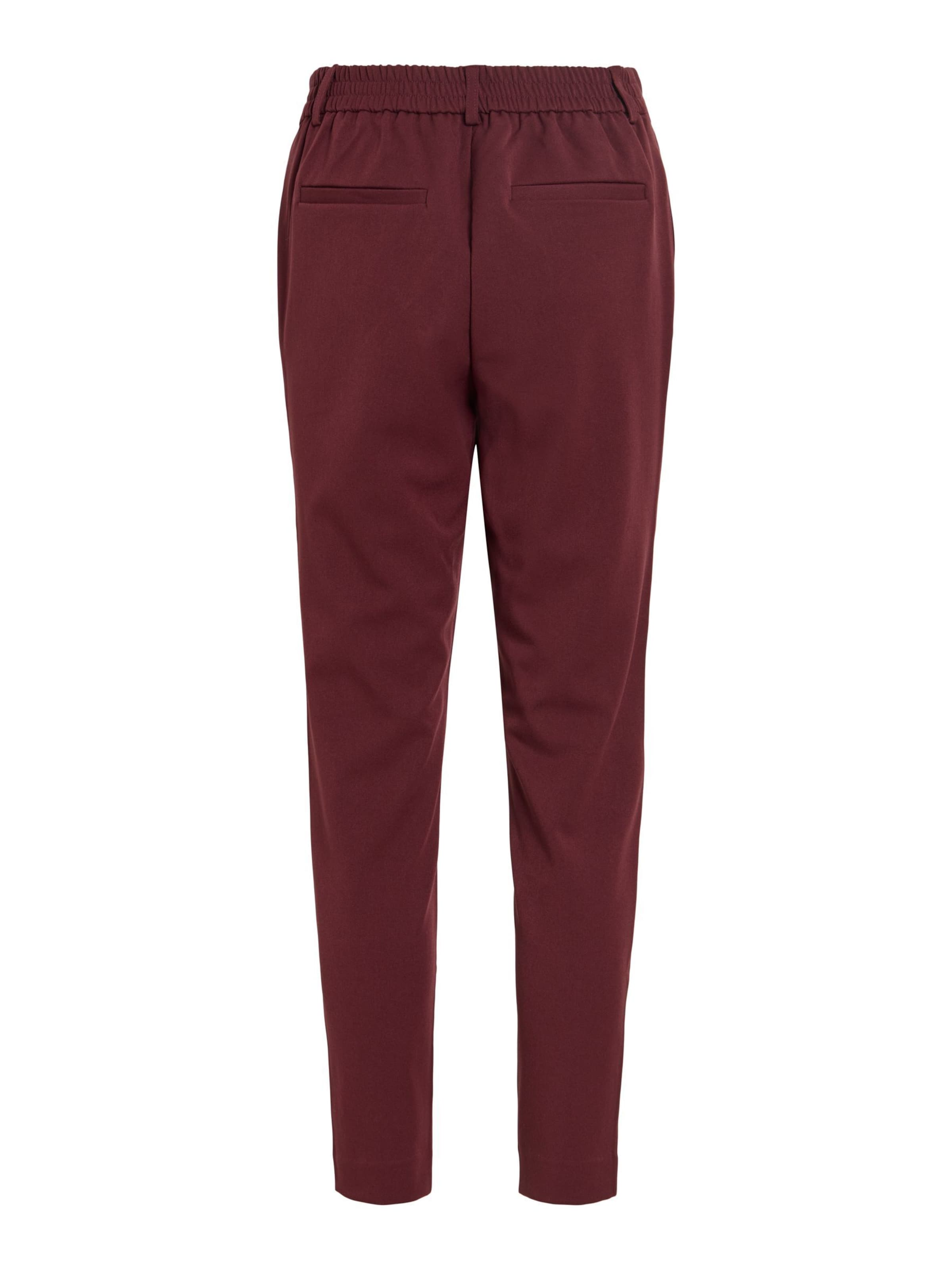 VILA - Slimfit Pantalón plisado 'VARONE' en rojo