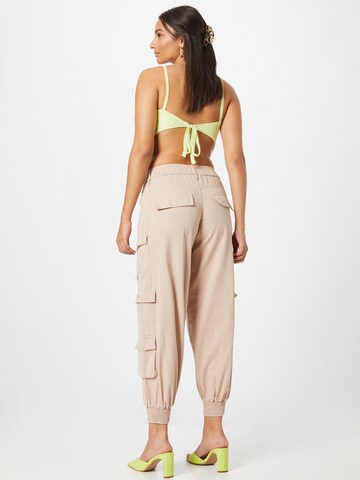 River Island Tapered Cargo trousers in Beige