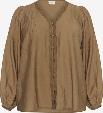 KAFFE CURVE Bluse in Beige: Vorderseite