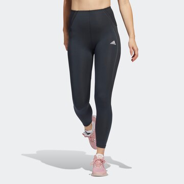 ADIDAS SPORTSWEAR Skinny Sportbroek in Zwart: voorkant