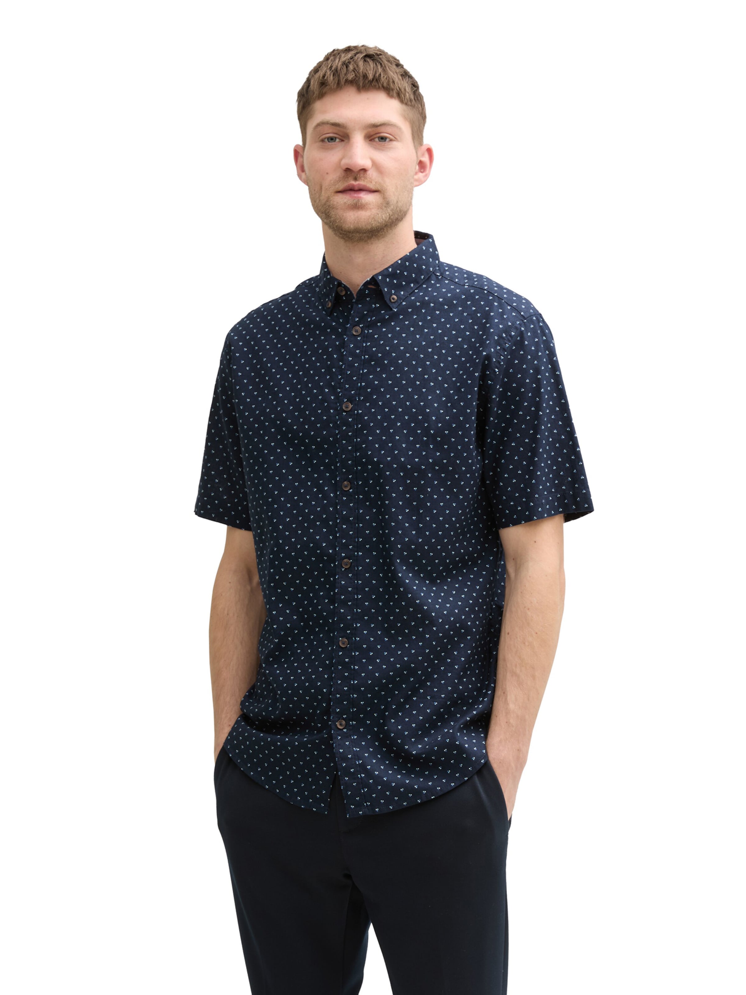 TOM TAILOR Regular Fit Hemd in Blau: Vorderseite