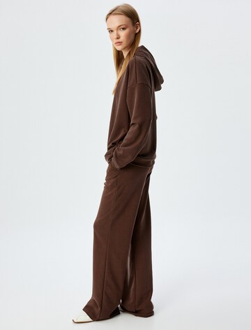 Koton Wide leg Broek in Bruin