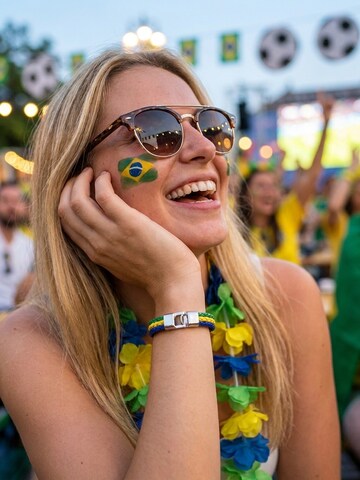 Nemomatheo Bracelet 'Tifoso Brasilien' in Mixed colors