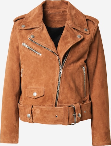 STAND STUDIO Prechodná bunda - Hnedá: predná strana