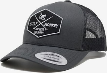 Surf Monkey Athletic Cap in Grey: front