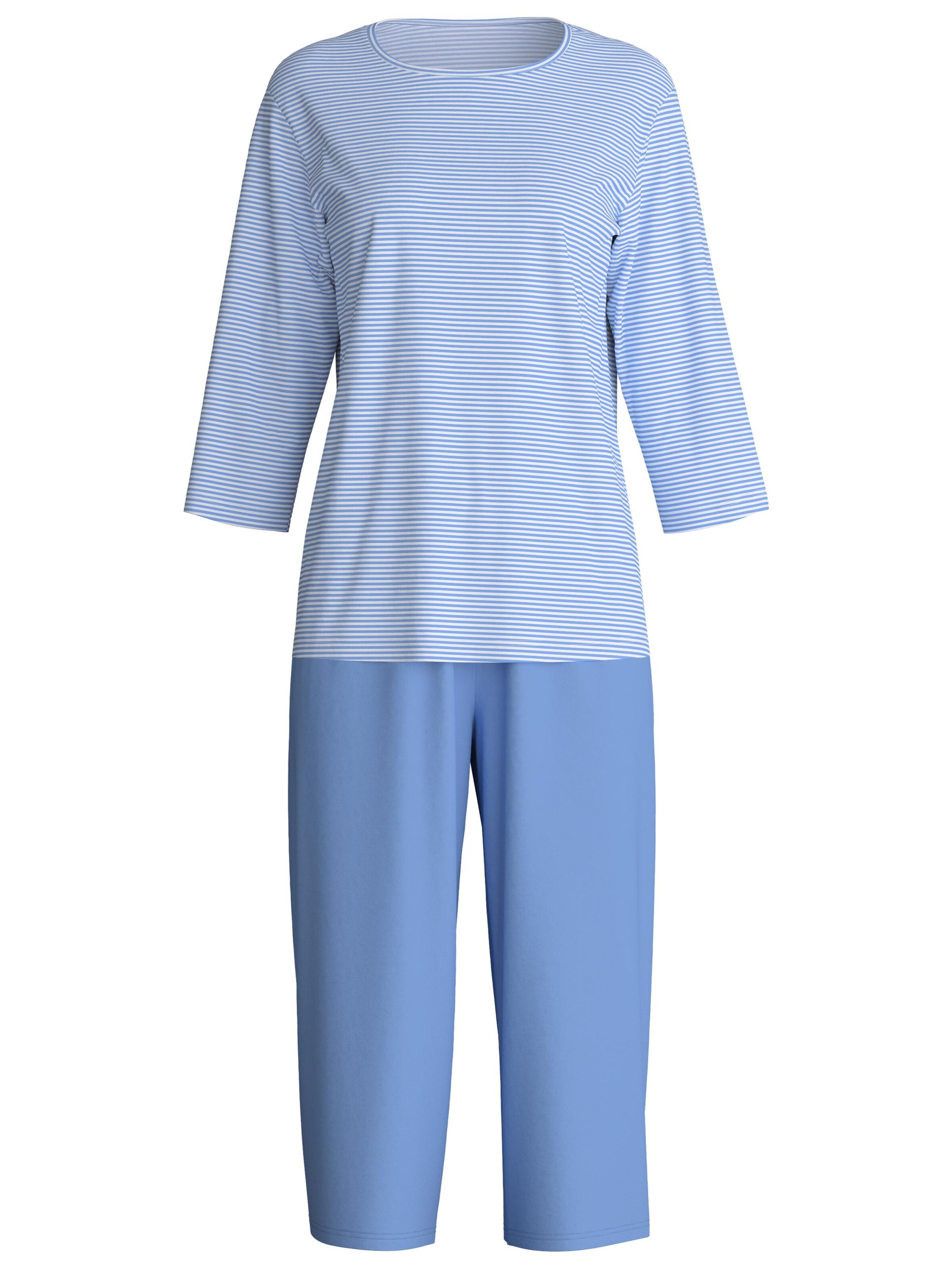 CALIDA Pyjama 'Lovely Nights'‌‌‌‌‌‌‌‌‌ in Blau: Vorderseite