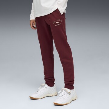 PUMA Tapered Sports trousers 'Class' in Red: front