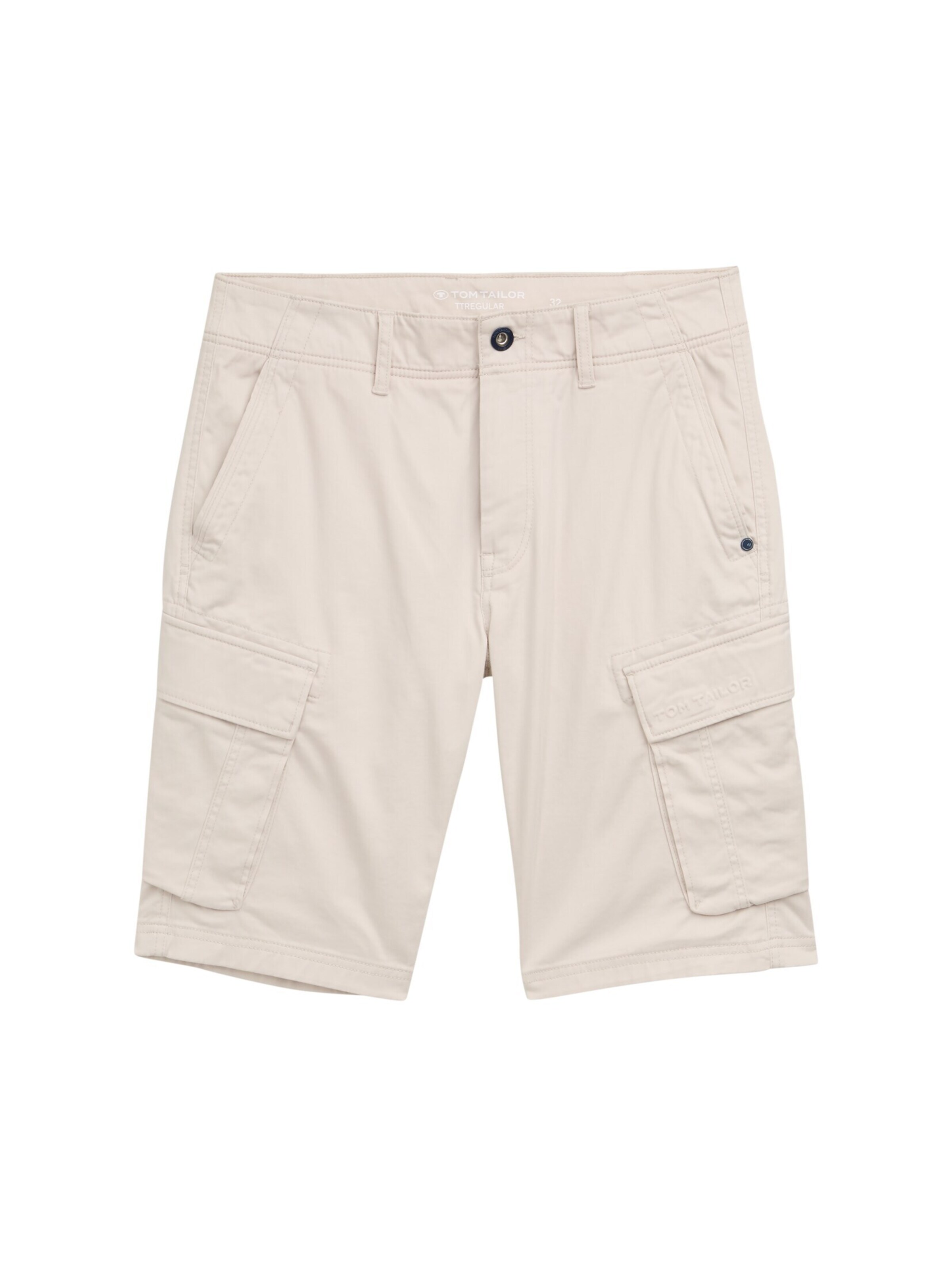 TOM TAILOR Regular Cargobroek in Beige: voorkant