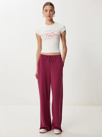 Happiness İstanbul Wide leg Sportbroek 'Jogginghose' in Lila