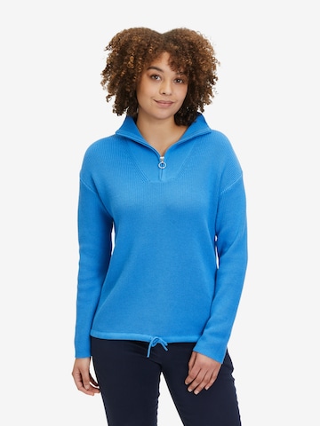 Cartoon Sweater in Blue: front