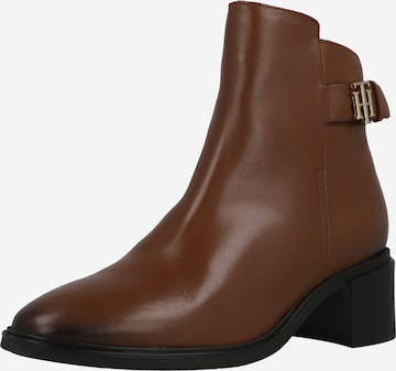 TOMMY HILFIGER Ankle Boots in Brown: front