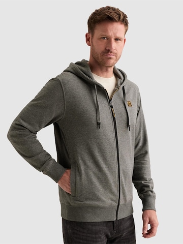 PME Legend Between-season jacket 'Zip-up hoodie with side pockets' in Grey: front