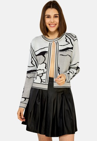 TOOche Knit Cardigan in Grey: front