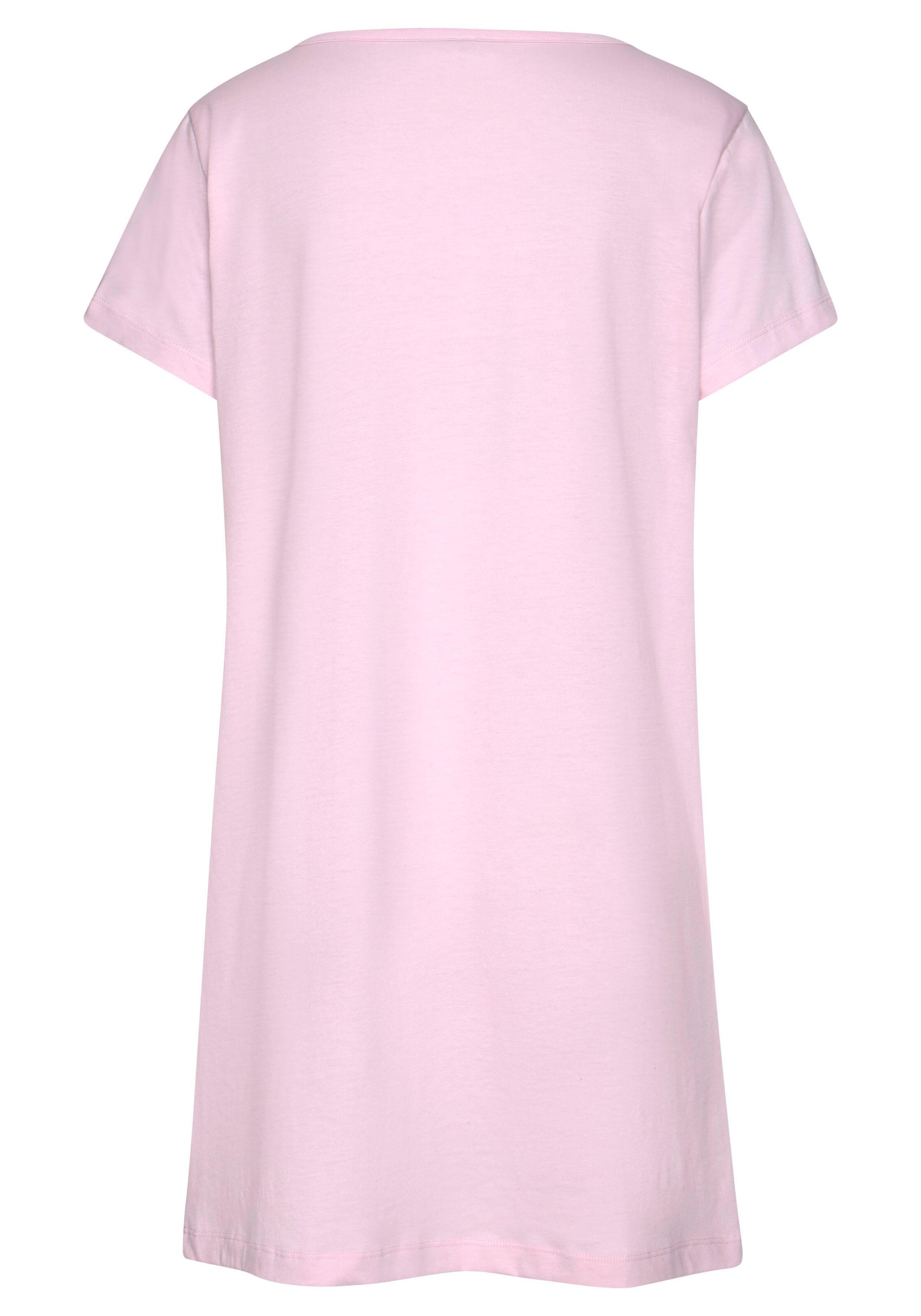 PEANUTS - Camiseta de noche en rosa