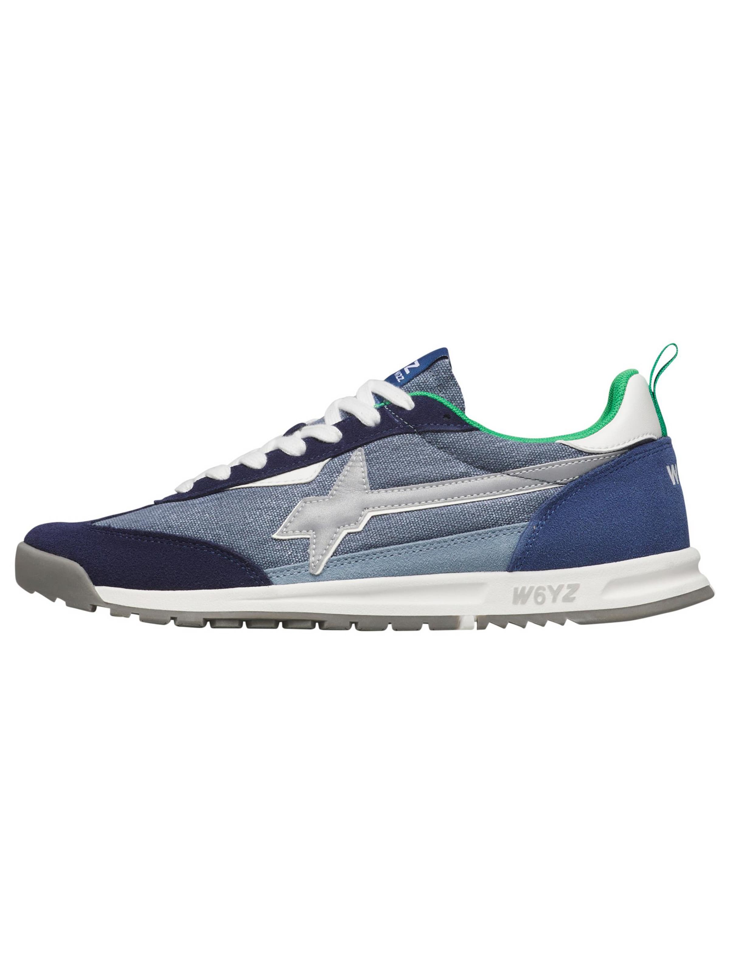 W6YZ Platform trainers 'KEY-M.' in Blue: front
