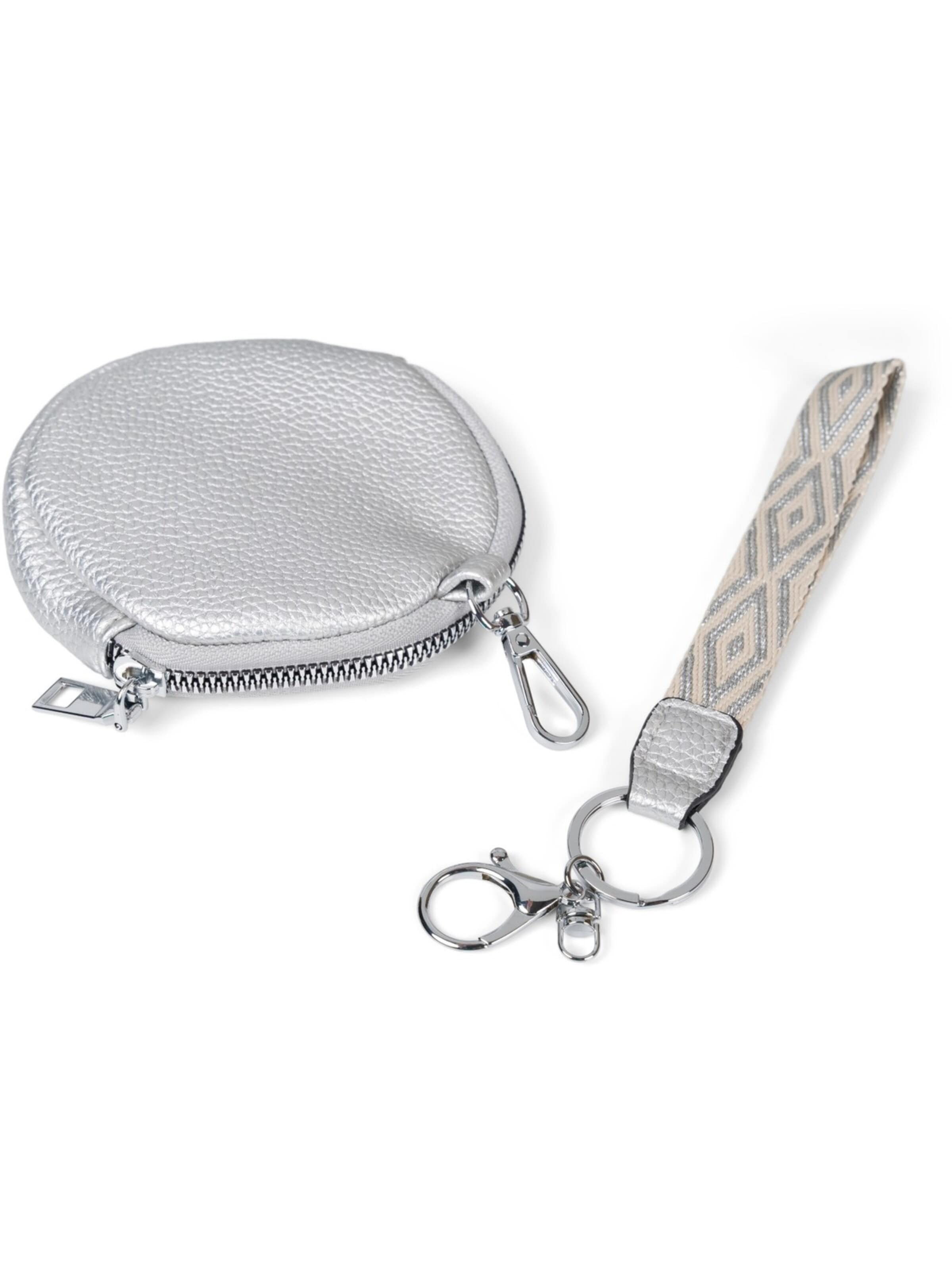 styleBREAKER Crossbody bag 'Halbmond Crossbody Bag Set 3-Teilig' in Silver
