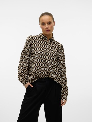 VERO MODA Blouse 'VMVARIA' in Zwart: voorkant