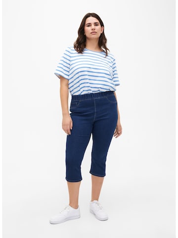 Zizzi Slimfit Jeans i blå