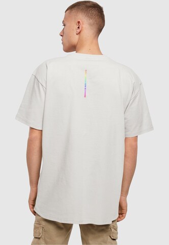 Merchcode T-Shirt 'Hope Rainbow' in Grau