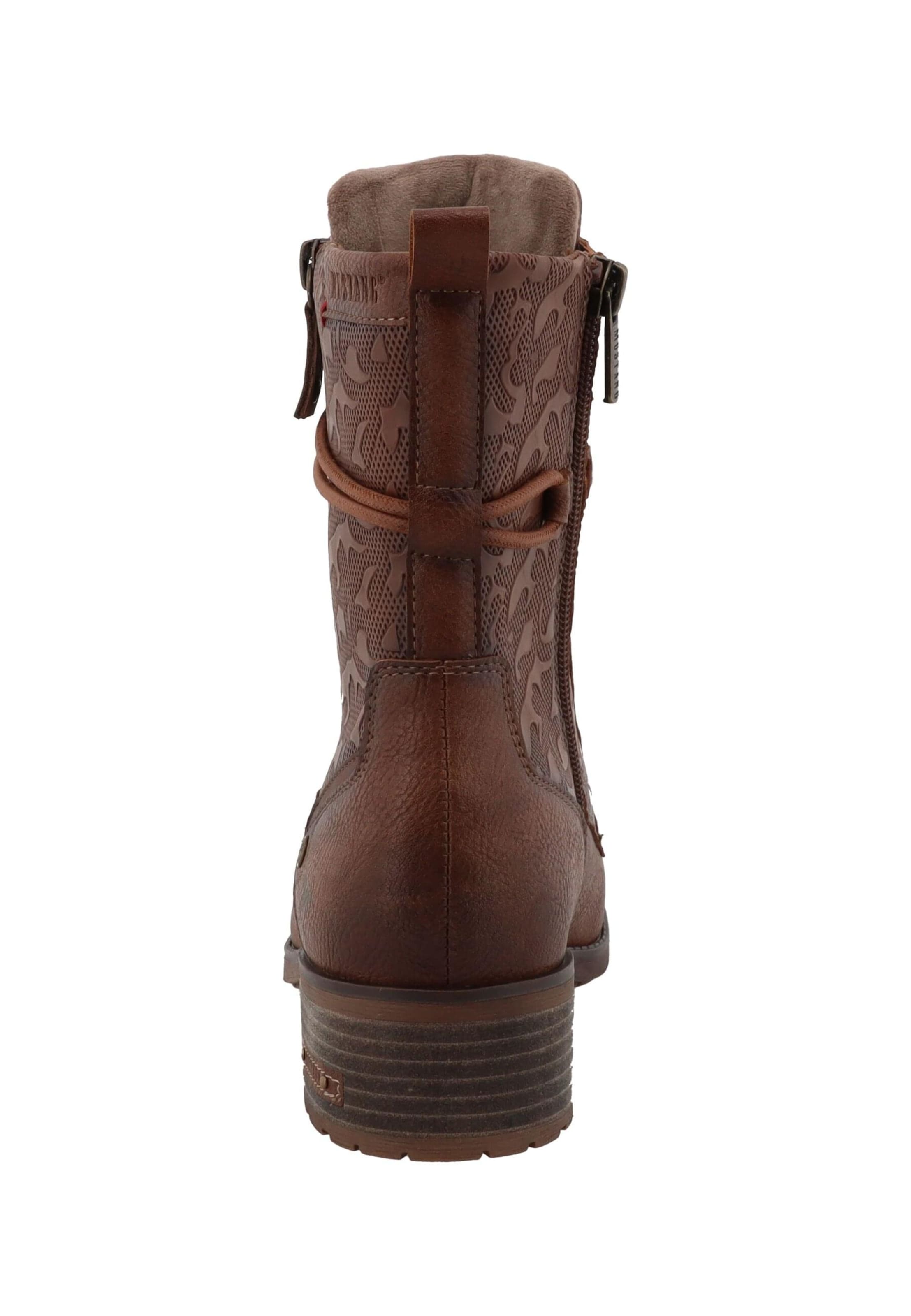 MUSTANG Schnürstiefelette in Rot