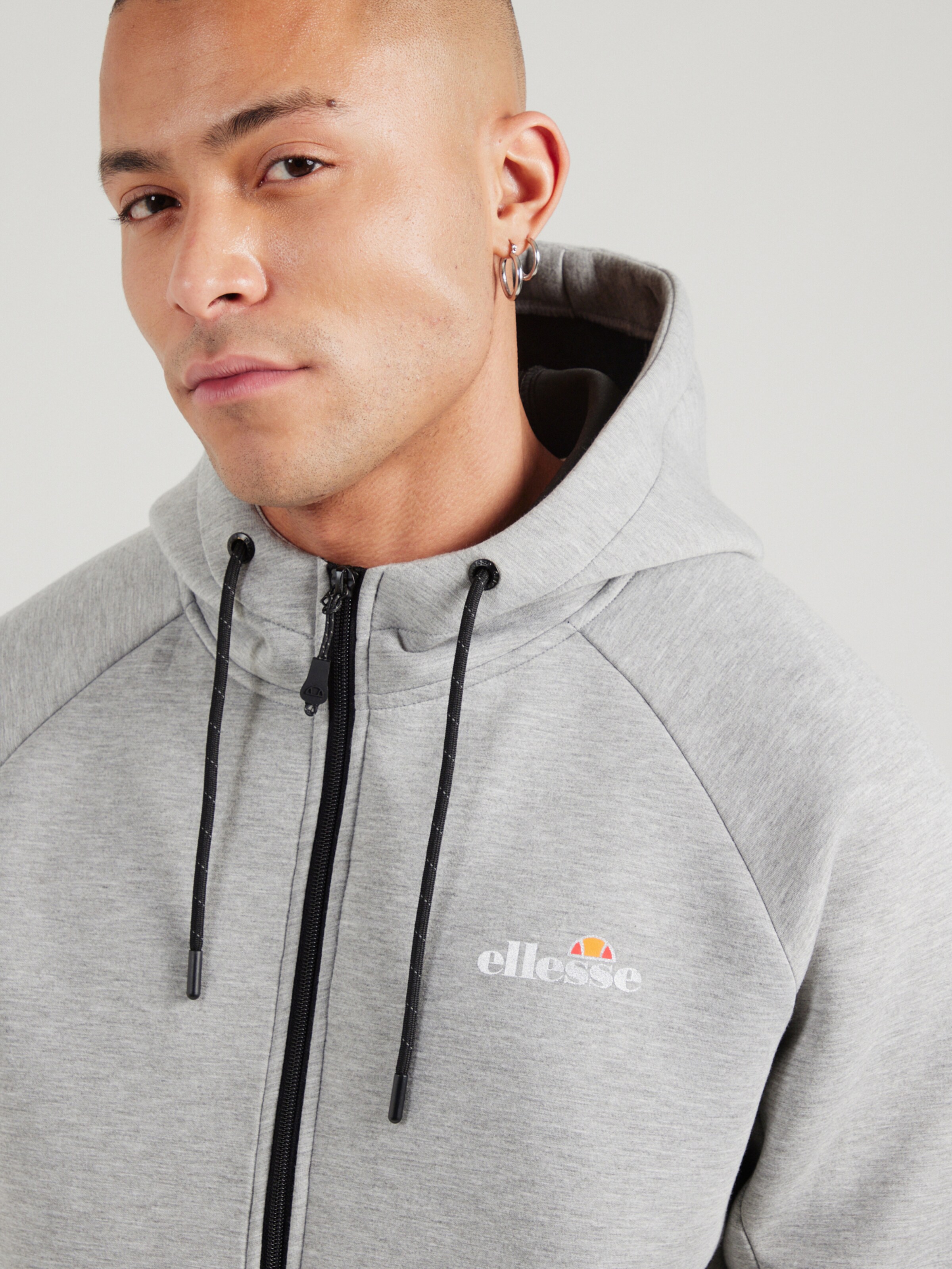 ELLESSE Zip-Up Hoodie 'Rigoro' in Light Grey | ABOUT YOU