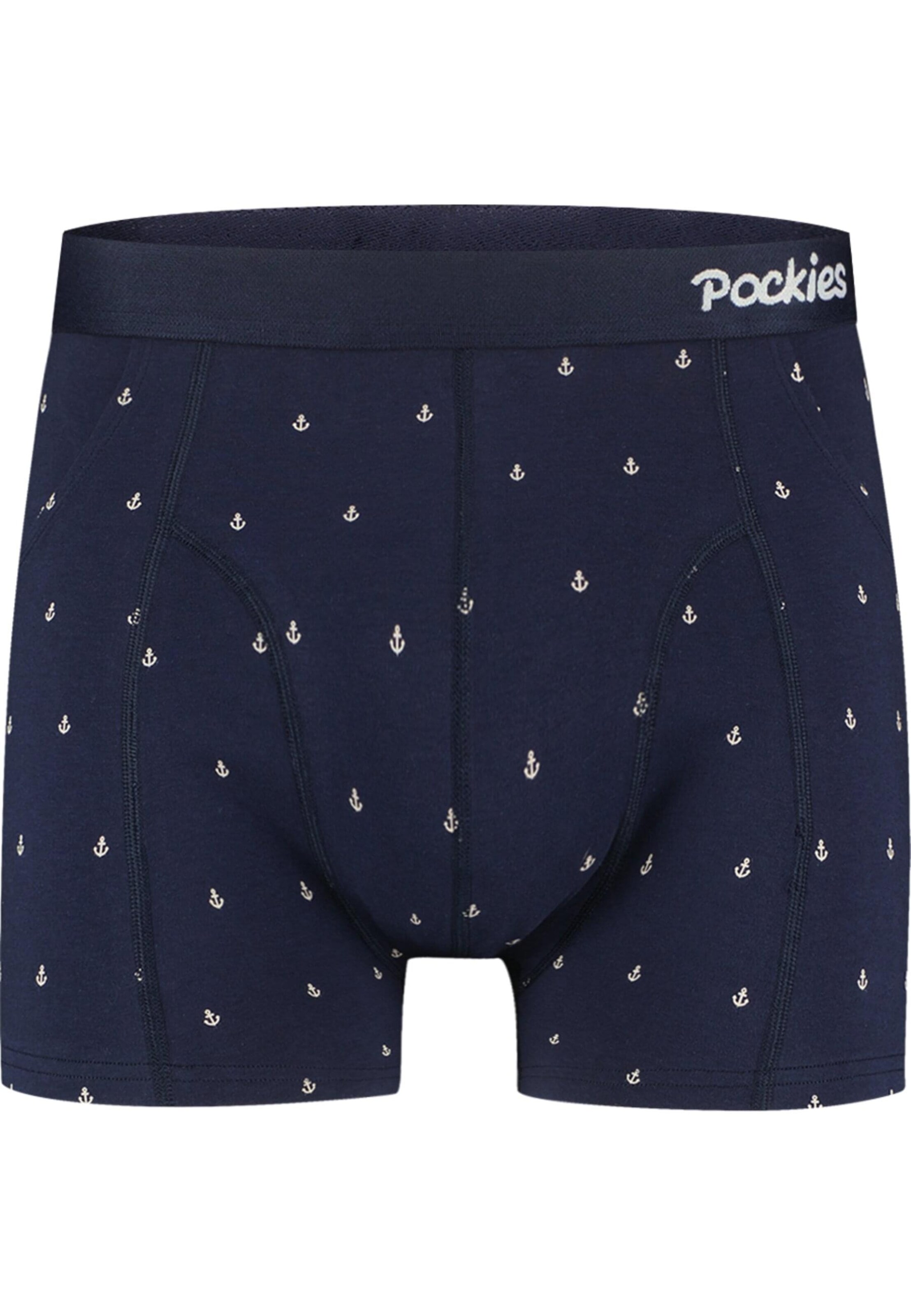 Pockies Boxerky – modrá: přední strana