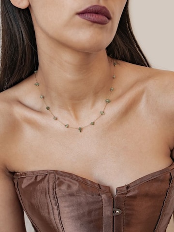 Hey Happiness Halsband 'Green Aura' i guld