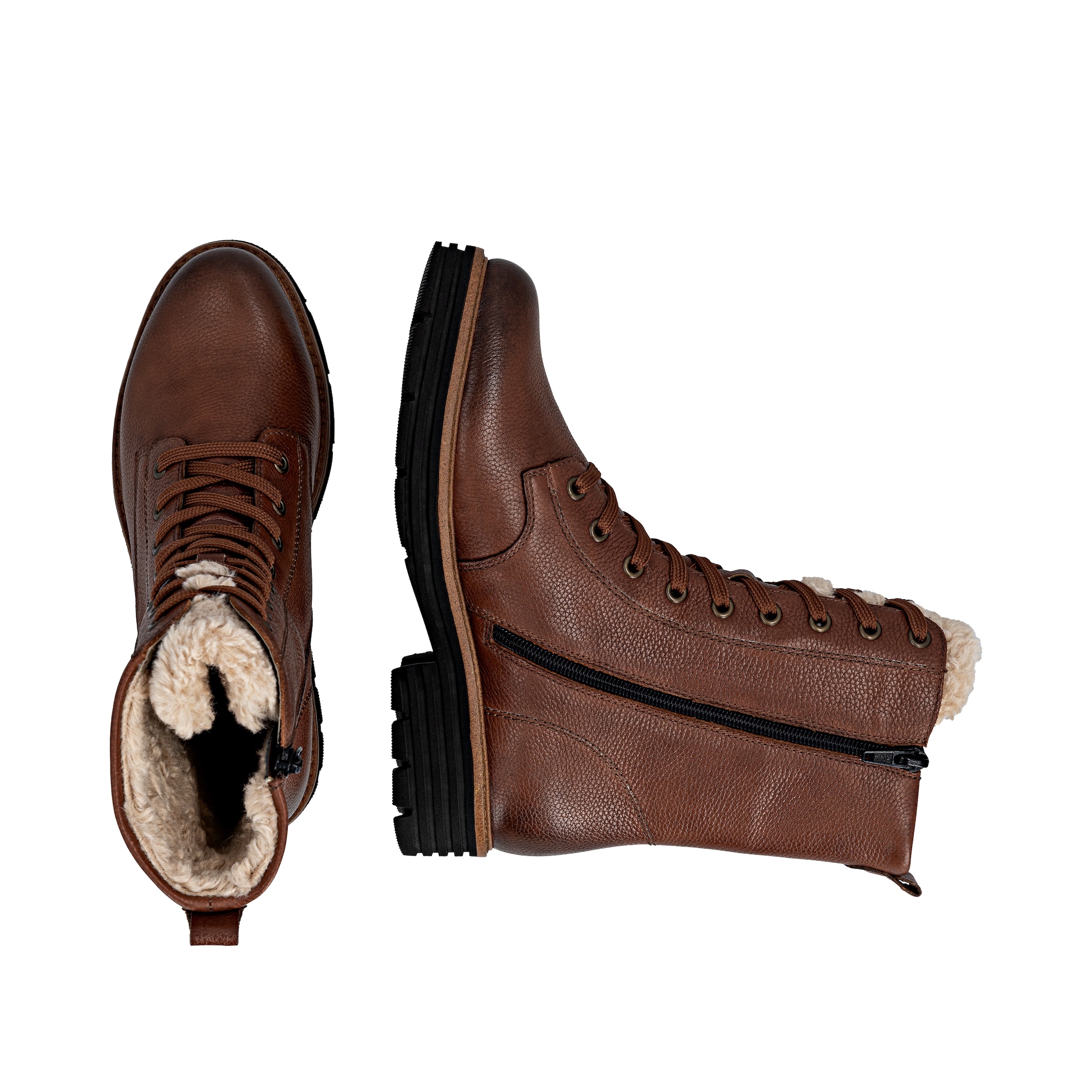 Bottes à lacets REMONTE en marron