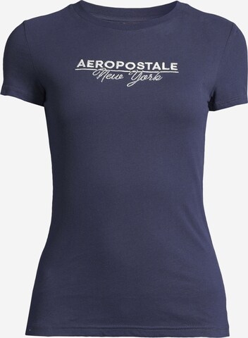 T-shirt AÉROPOSTALE en bleu : devant