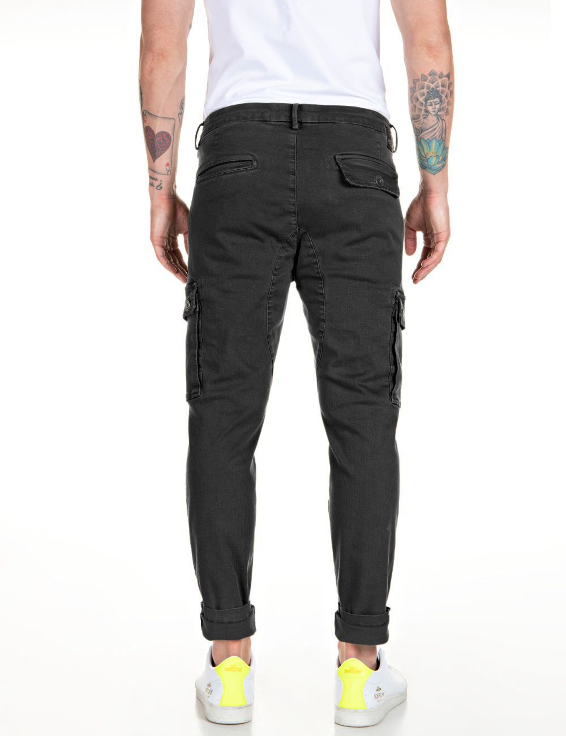 REPLAY Slim fit Cargo Pants in Black