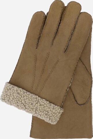 Gretchen Full Finger Gloves in Brown: front