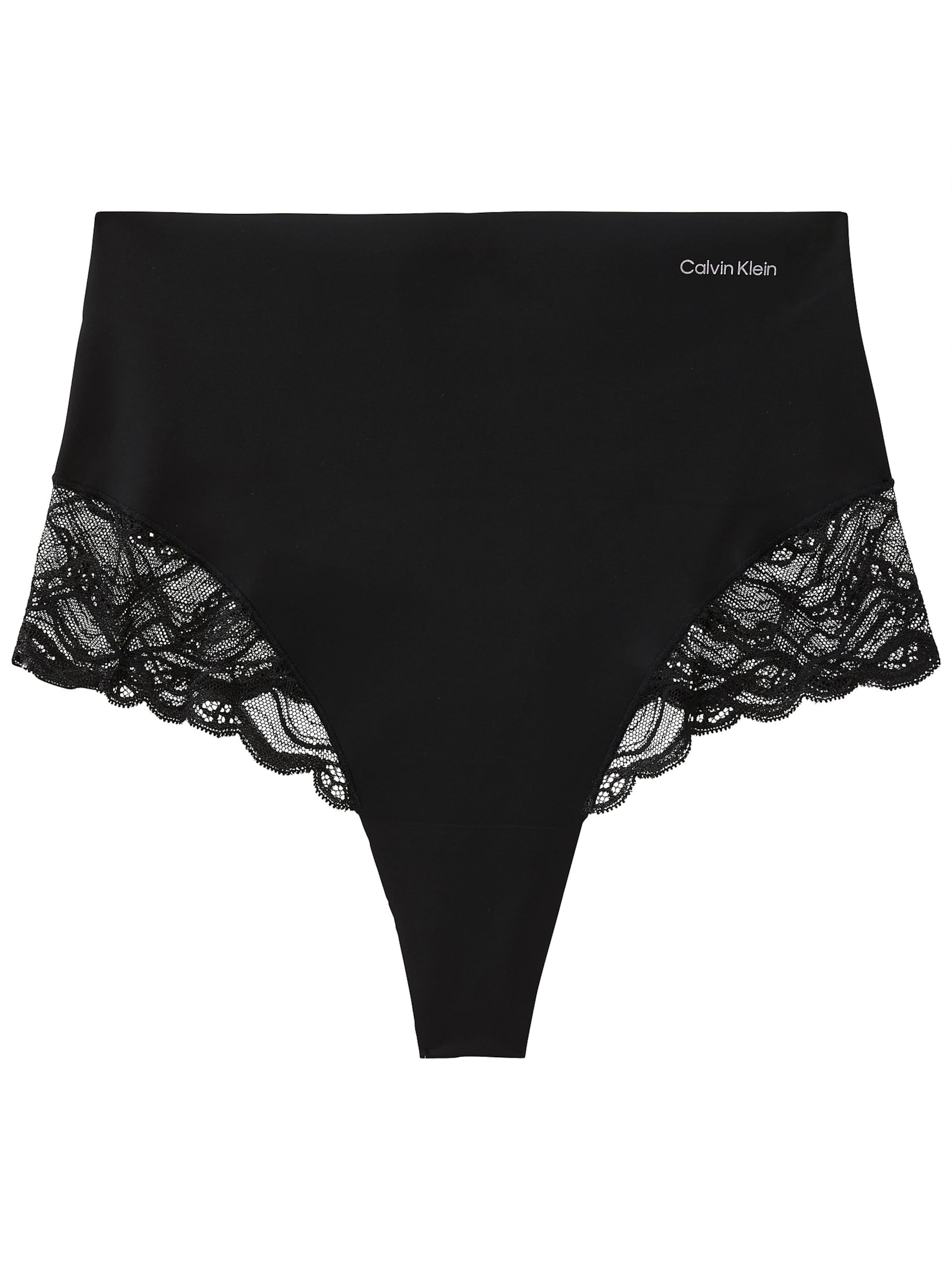 Slip scultant 'Sensual Stretch Lace' Calvin Klein en noir : devant