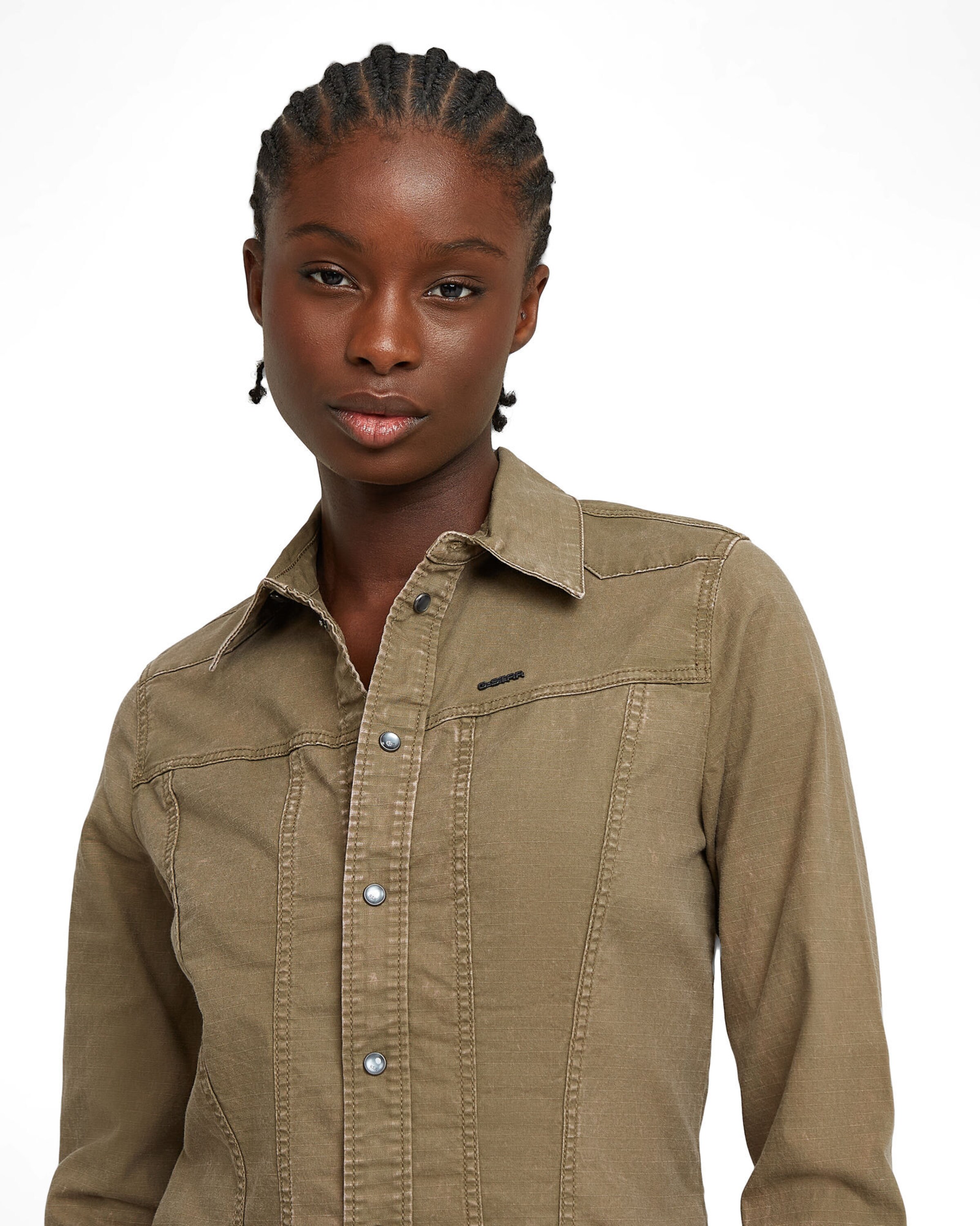 G-STAR Bluse 'Slim' in Grün